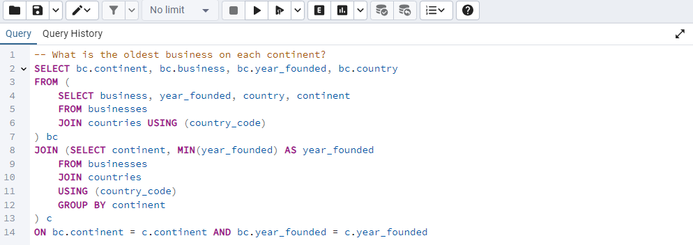 SQL Query 1